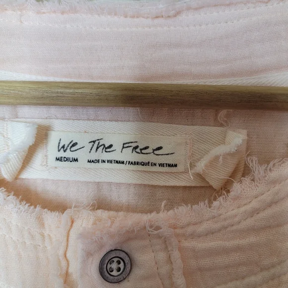 Free People Keeping It Cool Pullover Peach Oversized Size M - Picture 8 of 10